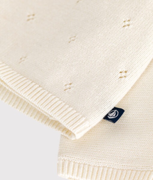 Petit Bateau omslagsjakke ull/bomull marshmallow - Image 2