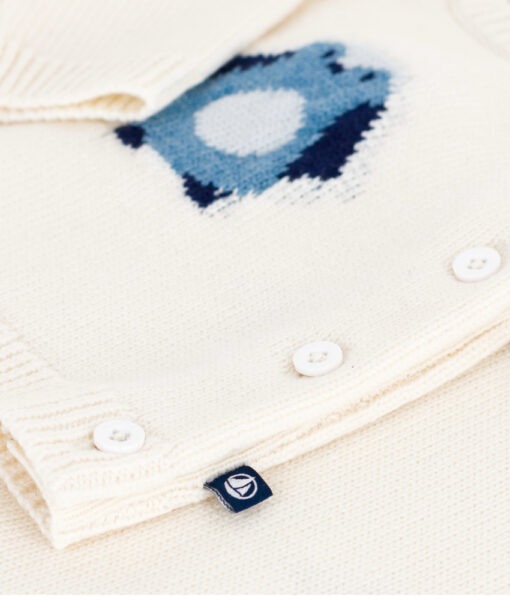 Petit Bateau sett jakke og bukse ull/bomull pingvin marshmallow multico - Image 2