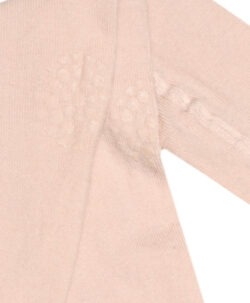 Alternative view of GoBabyGo krabbestrømpebukse i ull med antiskli knotter Rose Dust