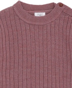 Alternative view of Hust&Claire genser ribb i ull Pale Mauve