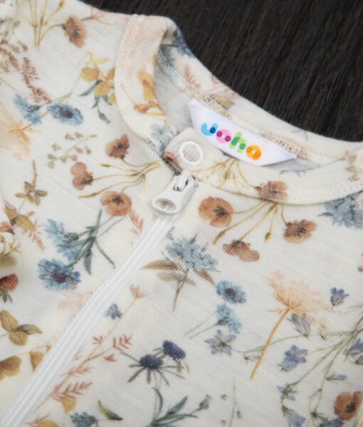 Joha heldrakt i ull blomster Off White - Image 4