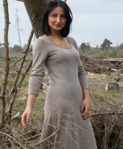 Joha Dame nattkjole i ull/silke Beige Melange