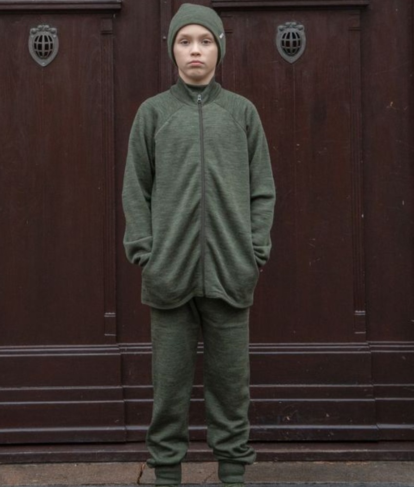 Joha jakke med ullfleece på innsiden Moss Green - Image 2