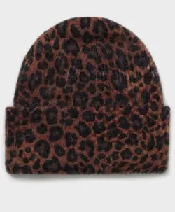 Lala Berlin Beanie Blake mohair blend dark brown leo