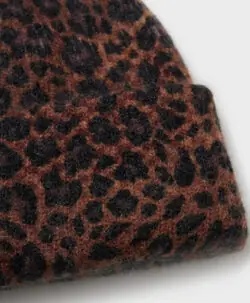 Alternative view of Lala Berlin Beanie Blake mohair blend dark brown leo