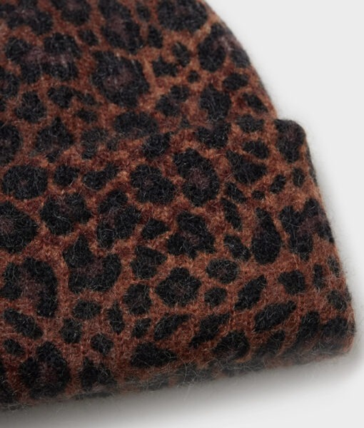 Lala Berlin Beanie Blake mohair blend dark brown leo - Image 2