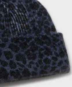 Alternative view of Lala Berlin Beanie Blake mohair blend dark navy leo