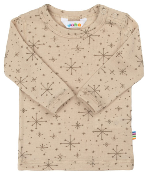 Joha genser merinoull snøkrystaller Beige