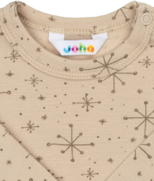 Joha genser merinoull snøkrystaller Beige - Image 2
