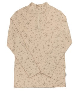 Joha Dame zip-genser merinoull snøflak Beige