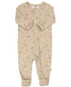 Joha heldrakt merinoull snøkrystaller Beige