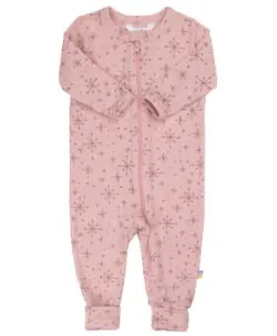 Joha heldrakt merinoull snøkrystaller Rosa