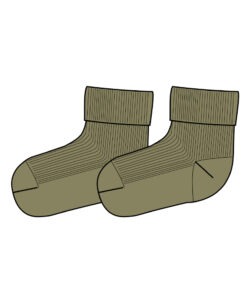 Hust&Claire 2-pack ribb sokker i ull/bambusviskose Turtle