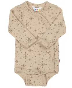 Joha omslagsbody merinoull snøkrystaller Beige
