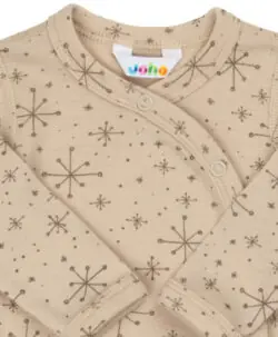 Alternative view of Joha omslagsbody merinoull snøkrystaller Beige