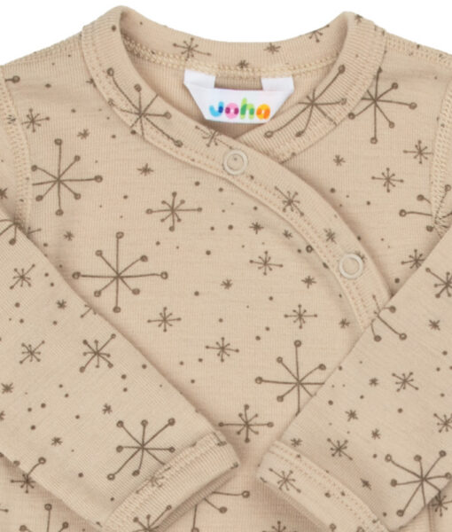 Joha omslagsbody merinoull snøkrystaller Beige - Image 2
