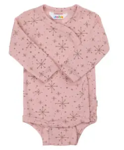 Joha omslagsbody merinoull snøkrystaller Rosa