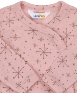 Alternative view of Joha omslagsbody merinoull snøkrystaller Rosa