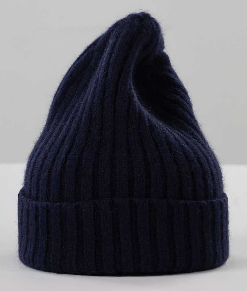 Le Grand Bonnet Beanie i lammeull/angora - Midnight