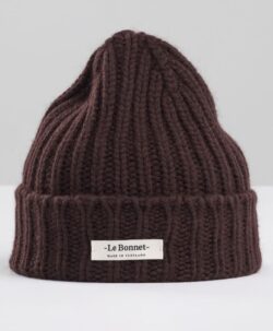 Le Bonnet Logo Beanie lammeull/angora - Espresso