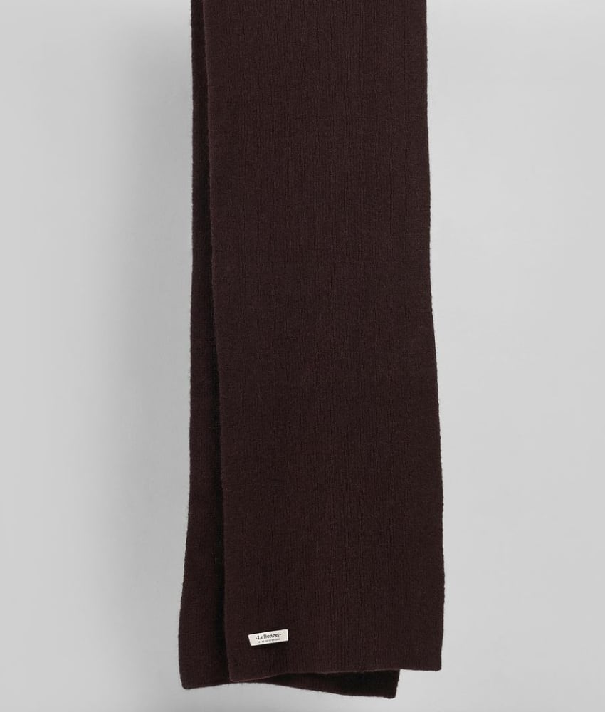 Le Bonnet Skjerf lammeull/angora - Espresso