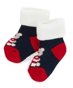 Myke sokker i merinoull frottè med søtt julemotiv fra Lillelam. Produktet kan maskinvaskes på 40° C ullvask med vaskemiddel for ull. Laget av 85% merinoull, 13% polyamid og 2% elastan.