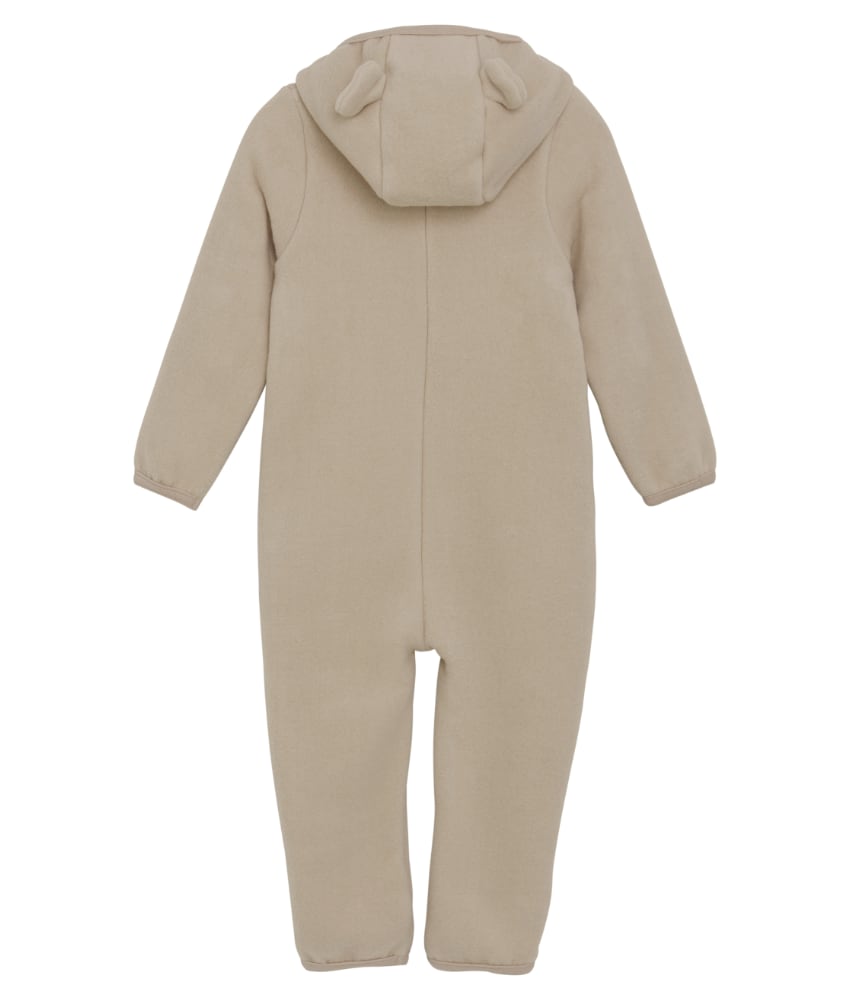 HUTTEliHUT basic ullfleecedress mini med små ører camel melange - Image 2