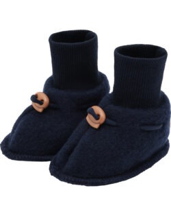 Hust&Claire ullfleece babytøfler More Navy