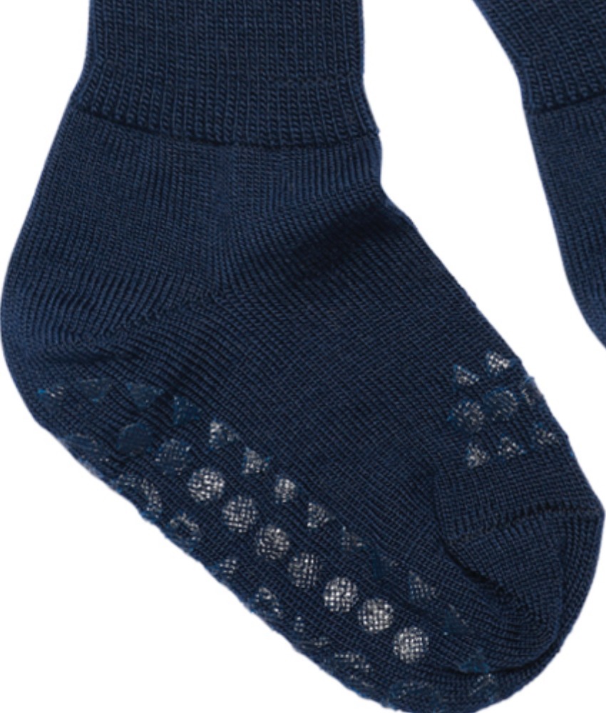 GoBabyGo antiskli sokker i merinoull Midnight Blue - Image 2
