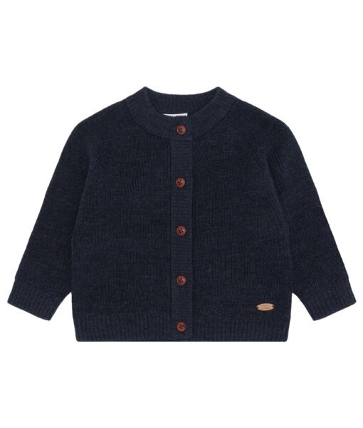 Hust&Claire cardigan jakke i ull More Navy