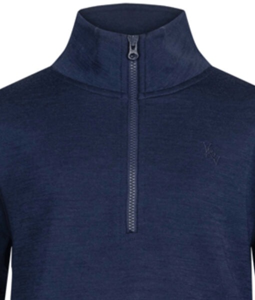 Vilje & Ve Alfie 1/2 zip genser ull/bambusviskose Midnight Navy - Image 4