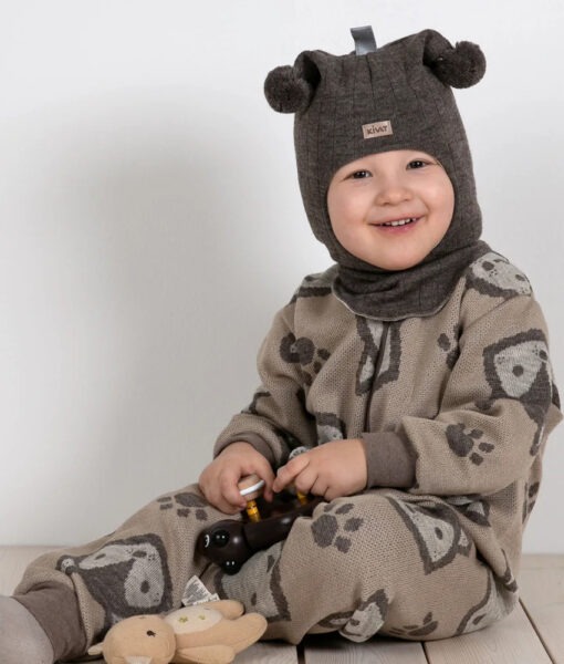 KIVAT ulldress med glidelås friends Lys Beige