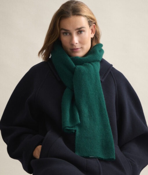 Le Bonnet Skjerf lammeull/angora - Moss