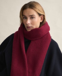 Alternative view of Le Bonnet Skjerf lammeull/angora - Wine