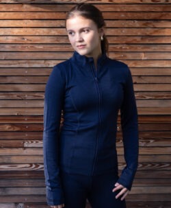 Vilje & Ve Aurora jakke ull/bambusviskose Midnight Navy