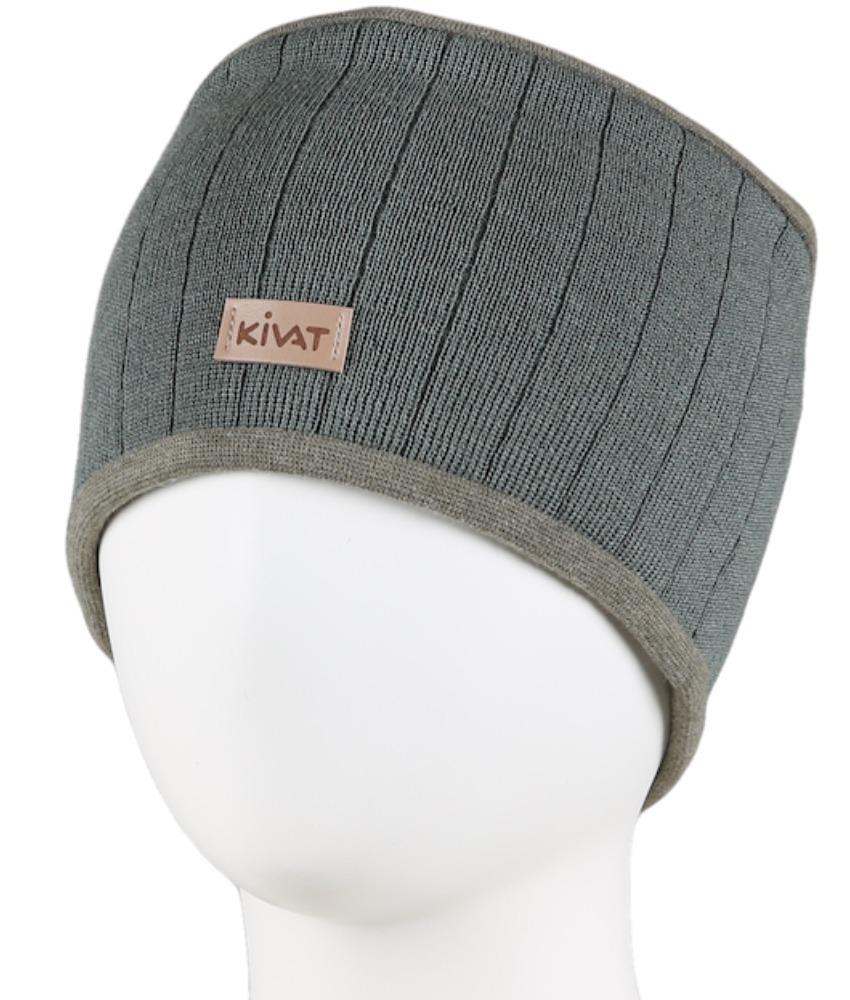 KIVAT pannebånd ribb med vindstopper Mosegrønn