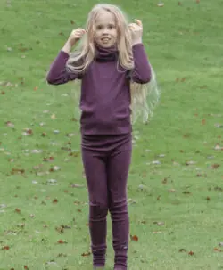 Alternative view of Joha genser ribb merinoull Plomme