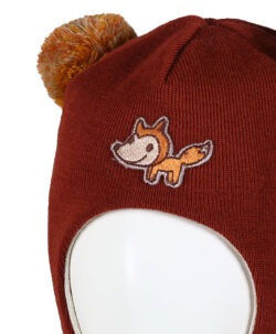 Alternative view of KIVAT foret balaclava i ull to store multifargede dusker rev Rust