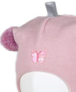 Alternative view of KIVAT foret balaclava i ull to multifargede dusker sommerfugl Pudderrosa