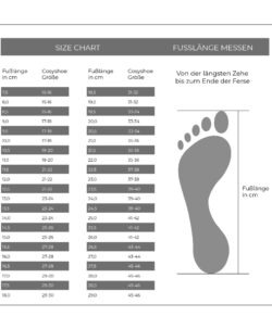 Størrelsesguide Falke Cosyshoe