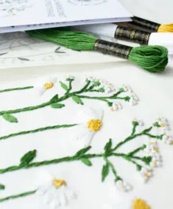 My Visible Mend Broderisett Ryllik og Prestekrage