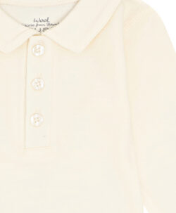 Alternative view of Hust&Claire body Baldur ull/bambusviskose krage og knapper Ivory