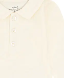 Alternative view of Hust&Claire body Baldur ull/bambusviskose krage og knapper Ivory