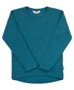 Joha genser ribb merinoull Turquoise