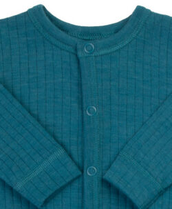 Joha heldrakt ribb merinoull Turquoise