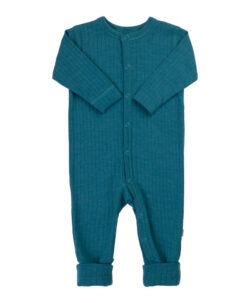 Joha heldrakt ribb merinoull Turquoise