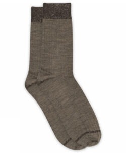 MP Denmark Woman Erina ullribb sokker med glitter Brown Melange