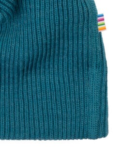 Joha ribbestrikket lue i 100% merinoull Turquoise