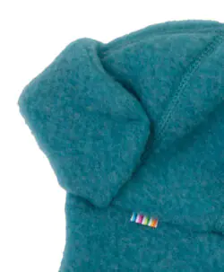 Joha ullfleece lue med øreklaffer 100% soft merino Turquoise