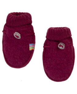 Joha ullfleece votter 100% soft merino Wine Melange